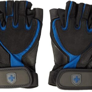 HARBINGER TRAINING GRIP GLOVES MENS  M BLK/BLU