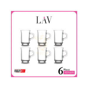 LAV 6PCS TEA MUG SET ELG439F Made in Turkey