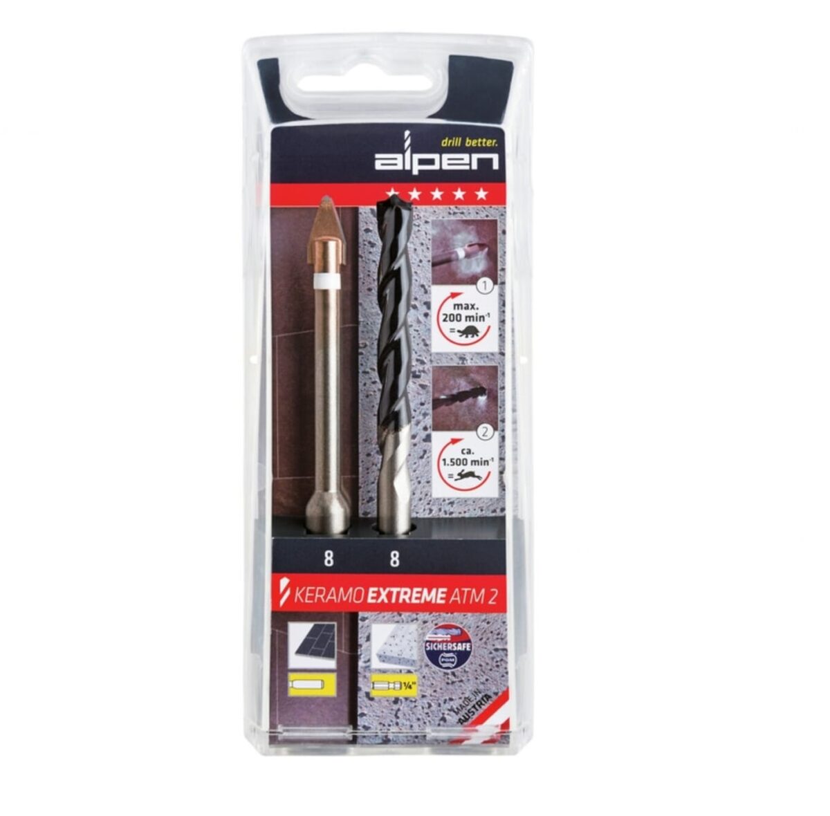 Alpen 10mm Concrete Drill Bit Set - Image 1