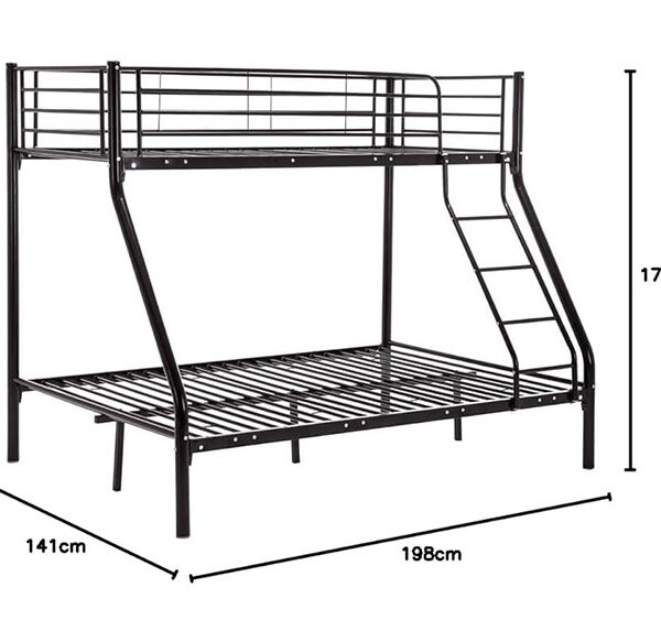 Custom Metal Bunk bed with Stairs