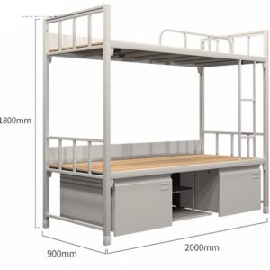 Custom Metal Bunk Bed with Drawers