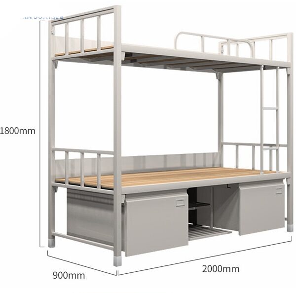 Custom Metal Bunk Bed with Drawers