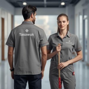 High Quality Custom Workwear / Uniform for CLEANING Industry (Minimum 10 sets) with printing or embroidery of client's LOGO