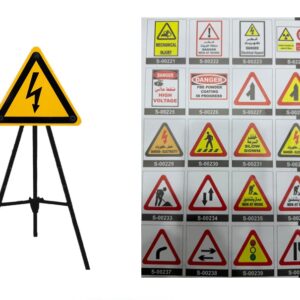 Custom Safety Signage Printing on 3-Leg Metal Stand - 10