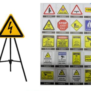 Custom Safety Signage Printing on 3-Leg Metal Stand - 12