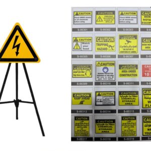 Custom Safety Signage Printing on 3-Leg Metal Stand - 14