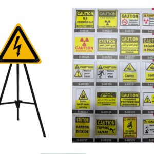 Custom Safety Signage Printing on 3-Leg Metal Stand - 15
