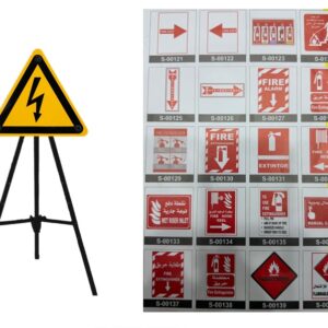 Custom Safety Signage Printing on 3-Leg Metal Stand - 18