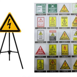Custom Safety Signage Printing on 3-Leg Metal Stand - 7