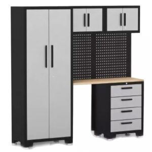 2 mtr Black & Gray Workstation