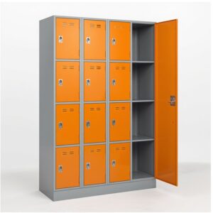13 Door Metal Locker - Gray / Orange