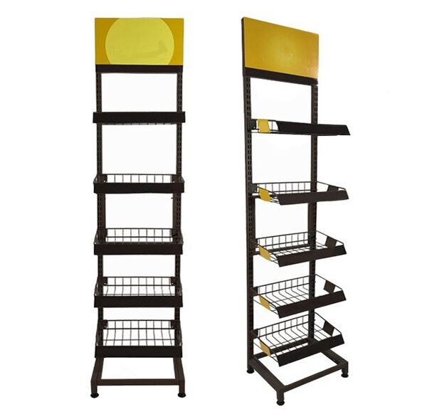 Customised Metal Five Tier Bread Display Rack
