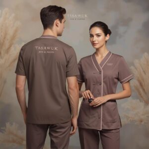 High Quality Custom Workwear / Uniform for SPA & SAUNA Industry (Minimum 10 sets) with printing or embroidery of client's LOGO