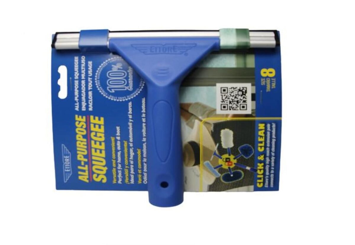 squeegee all purpose Ettore All Purpose 8" Squeegee With Handle - Image 1