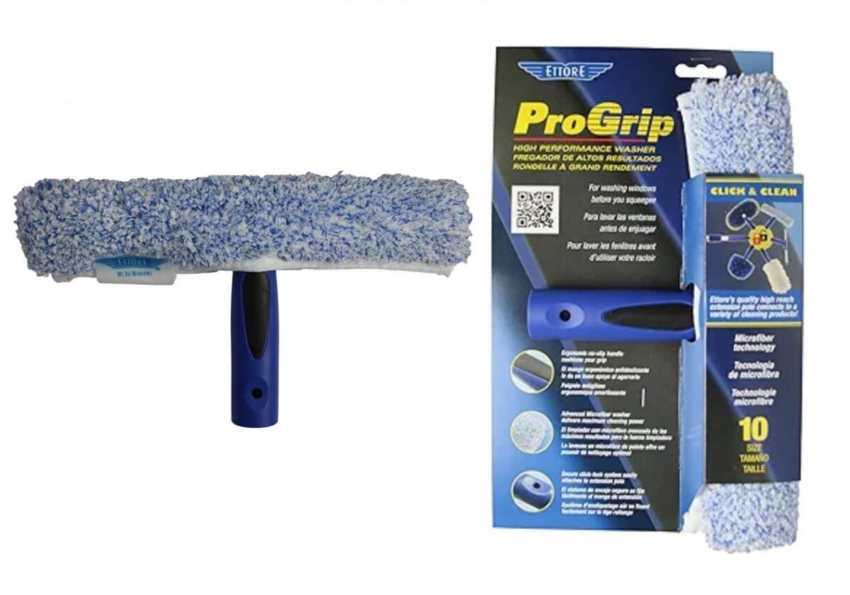 window scrubber Ettore 10" Progrip Window Washer Scrubber - Image 1