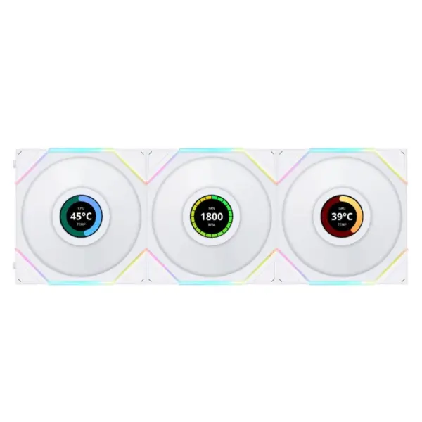 LIAN LI UNI FAN TL LCD 120mm ARGB Case Fan with 1.6" LCD Screen (Pack of 3)