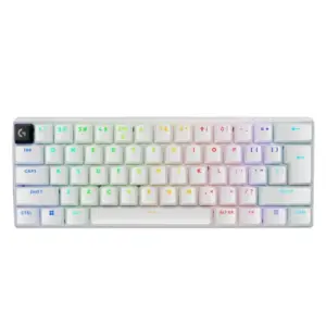 Logitech G PRO X 60 LIGHTSPEED Wireless RGB Mechanical Gaming Keyboard, Optical Tactile Switch - White (US Layout)
