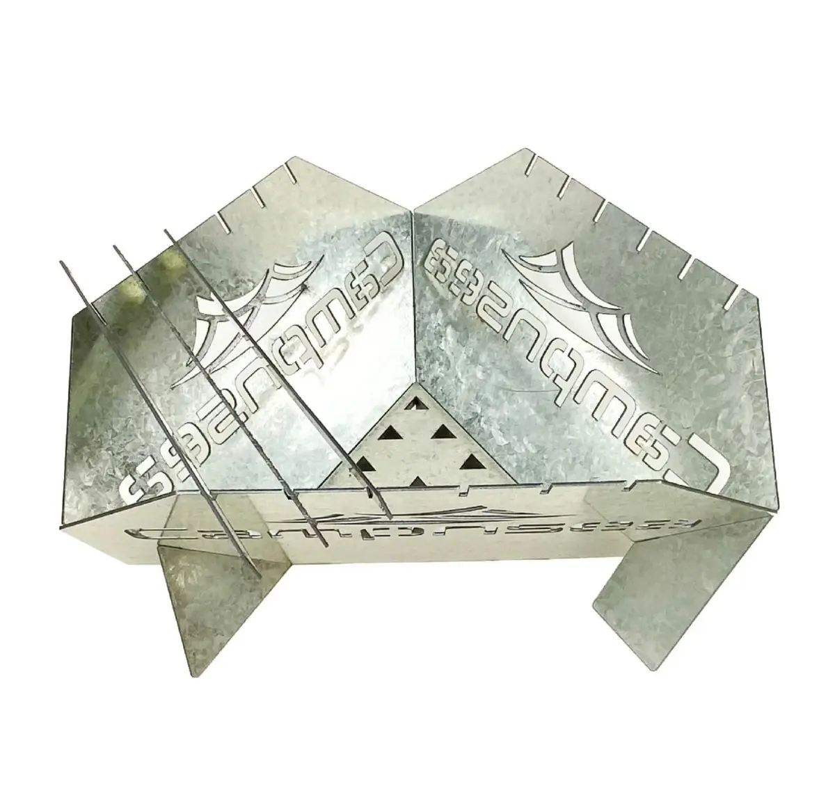 9 Campnsea - Galvanized Firepit with Kettle Stand & Carry Bag - Image 1