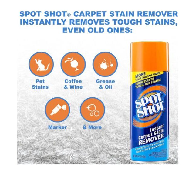 Spot Shot Instant Carpet Stain Remover Aerosol 14 OZ