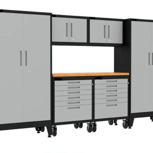 Customised 280cm Heavy Duty Workstation - Grey / Black