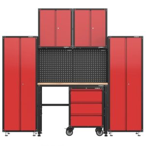 220cm Professional Garage Workstation in Red