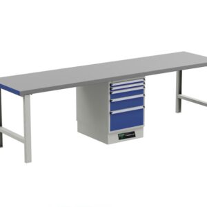 Heavy Duty 400cm Custom Workbench with Laminated Top - Grey