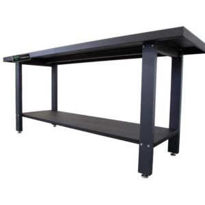 Heavy Duty 180cm Custom Workbench with Shelf - Black