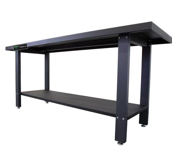 Heavy Duty 180cm Custom Workbench with Shelf - Black
