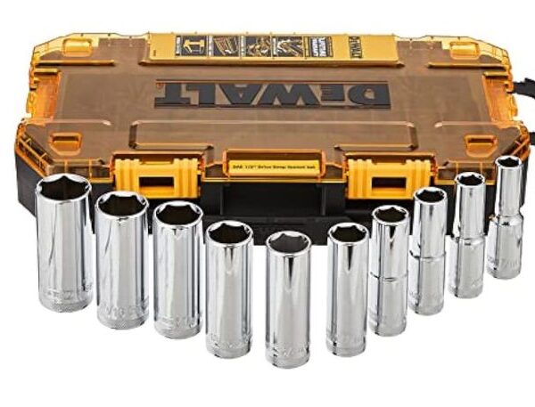 DEWALT DWMT73814 SAE Drive Deep Socket Set (10 Piece), 1/2"