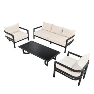 Custom Made 2+1+1 Outdoor Metal Sofa Set with Tea Table