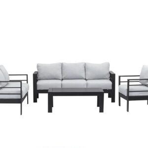 Custom Made 3+1+1 Outdoor Metal Sofa Set with Tea Table