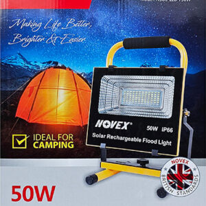 SOLAR RECHARGEABLE FLOOD LIGHT 50 W - NOVEX
