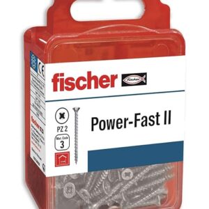 Fischer Screws 560654 Tornillos FPF-ST Screw Box for Wood, Total Thread of 4.0X35 A2F 12BB1, Grey
