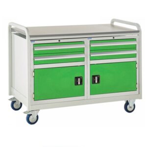 Industrial Workshop Trolley with Drawers & Cabinet