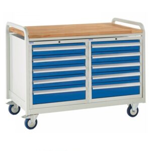 Industrial Workshop Trolley with 10 Drawers