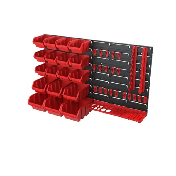 Qbrick System Wall Mount Panel with Bins and Hooks - Mini