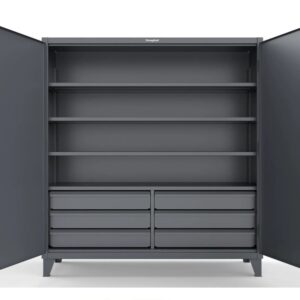 Heavy Duty Steel Cabinet with 5 Shelves & 6 Drawers - Color can be customised