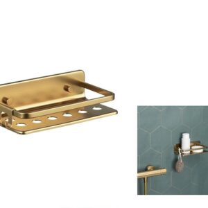 Sanitary Rectangular Stainless Steel Basket Golden