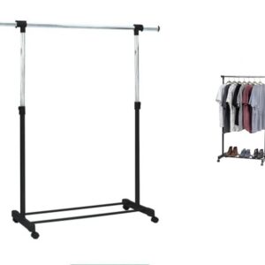 Single Pole Garment Rack with Wheels
