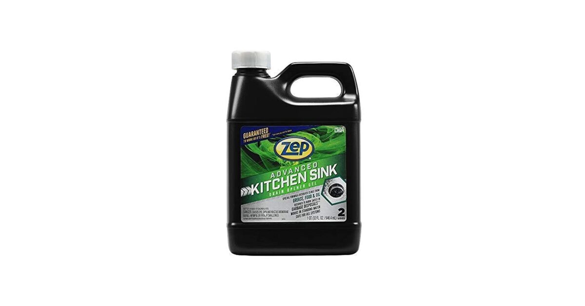 Zep Advanced Kitchen Sink Drain Opener Gel – Works in Standing Water – 32 oz - Image 1