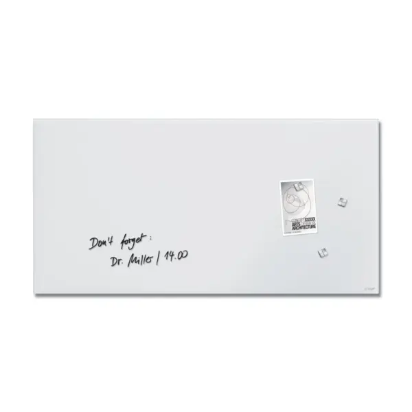 Sigel Magnetic Glass Board ARTVERUM, 91 x 46 cm, White, Matt