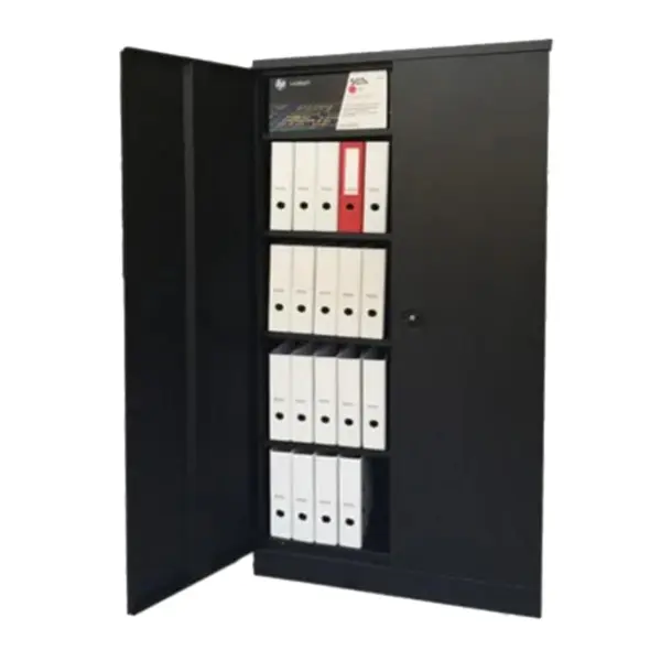 Metafurn Steel Cupboard, 4 Shelves, Black