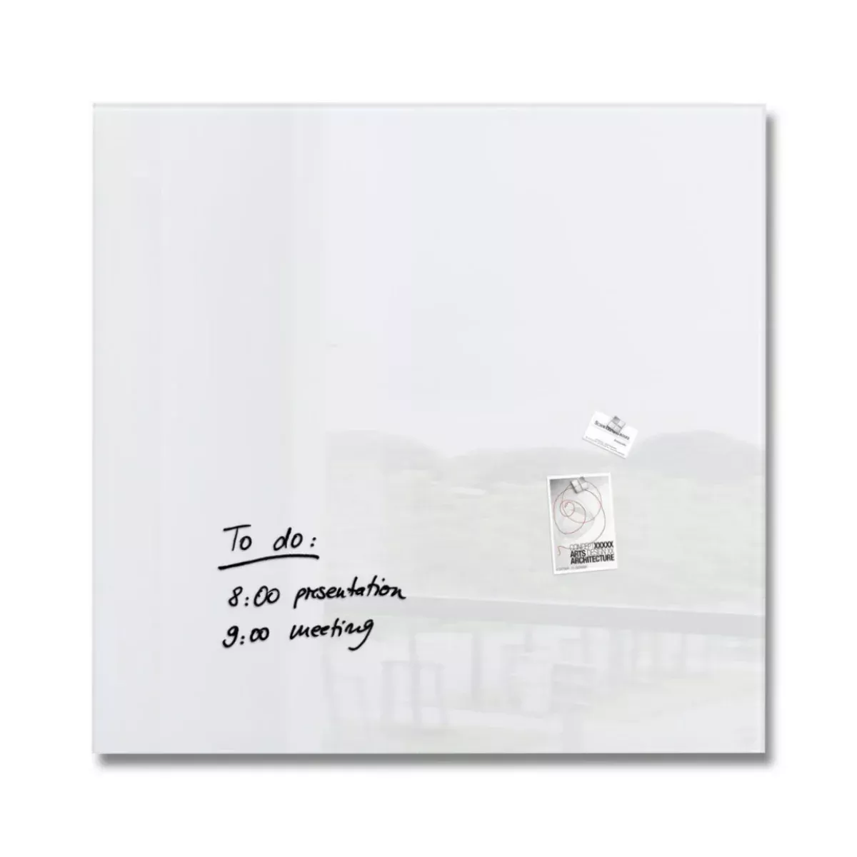 14 Sigel Magnetic Glass Board ARTVERUM, 100 x 100 cm, White - Image 1