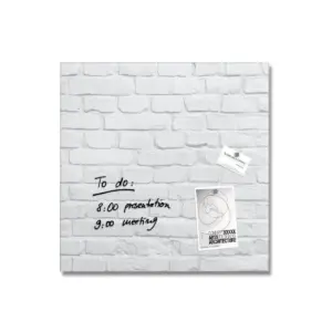 Sigel Magnetic Glass Board ARTVERUM, 48 x 48 cm, White Brick