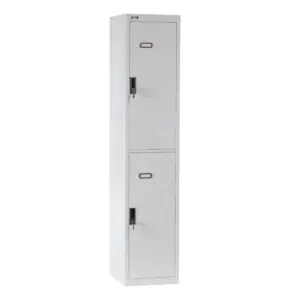 Rexel Locker, 180x37.5x46 cm, 2 Door, Grey