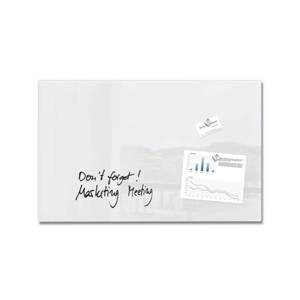 21 Sigel Magnetic Glass Board ARTVERUM, 78x48cm, White - Image 1