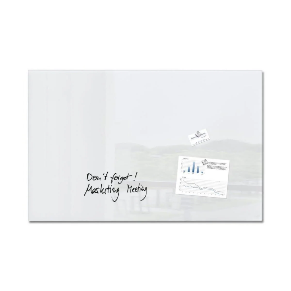 23 Sigel Magnetic Glass Board ARTVERUM, 100 x 65 cm, White - Image 1