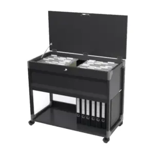 Durable Suspension File Trolley 100 Top, Black