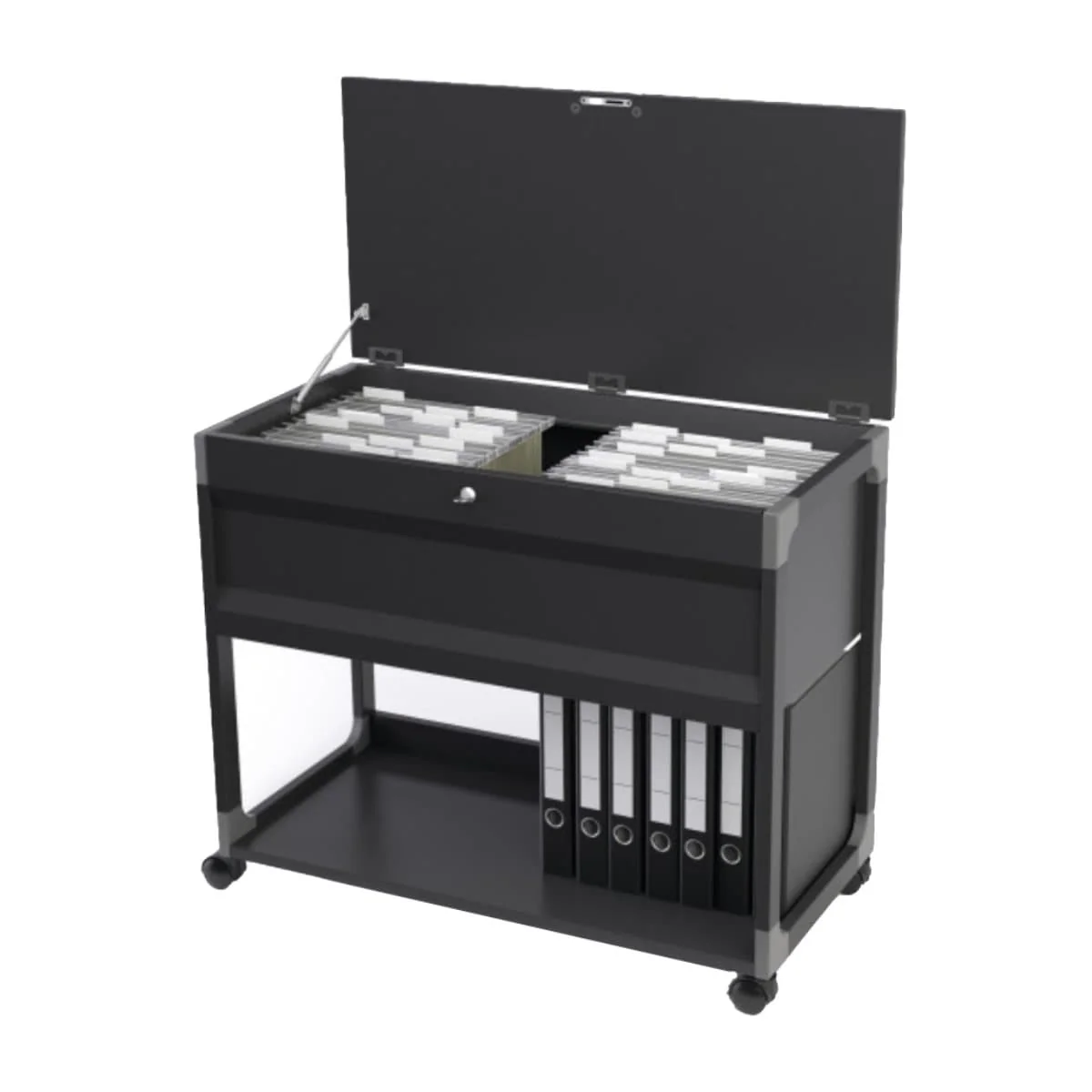 24 Durable Suspension File Trolley 100 Top, Black - Image 1