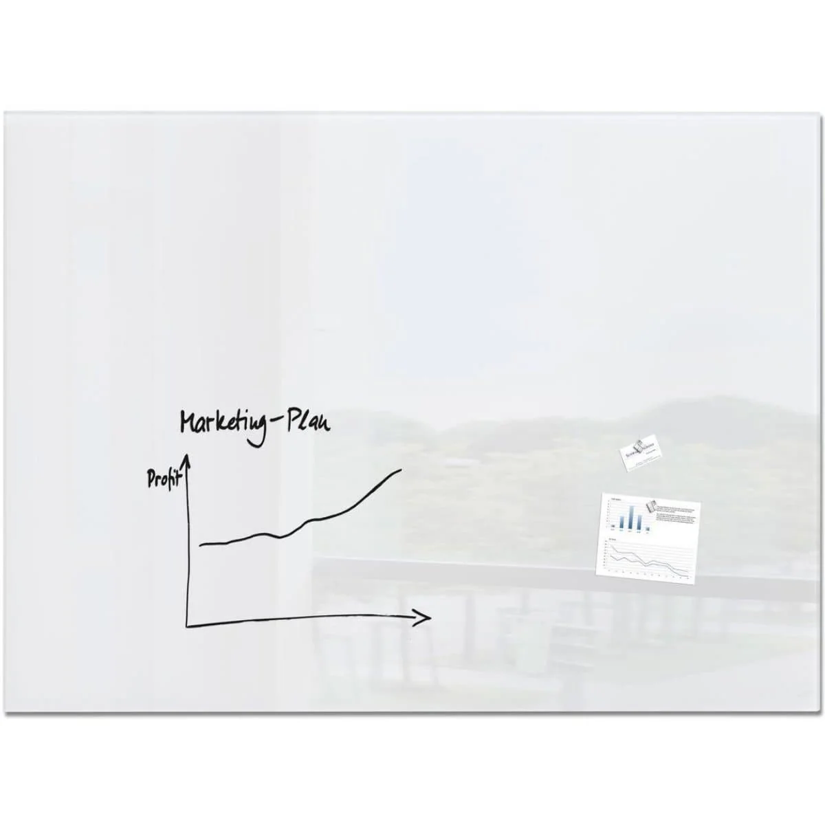 29 Sigel Magnetic Glass Board ARTVERUM, 180 x 120 cm, White - Image 1
